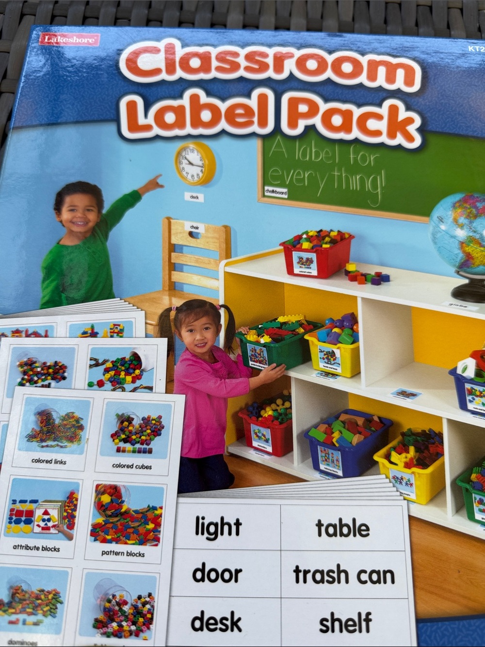 Classroom Label Pack - Bright Multicolor Labels partial set